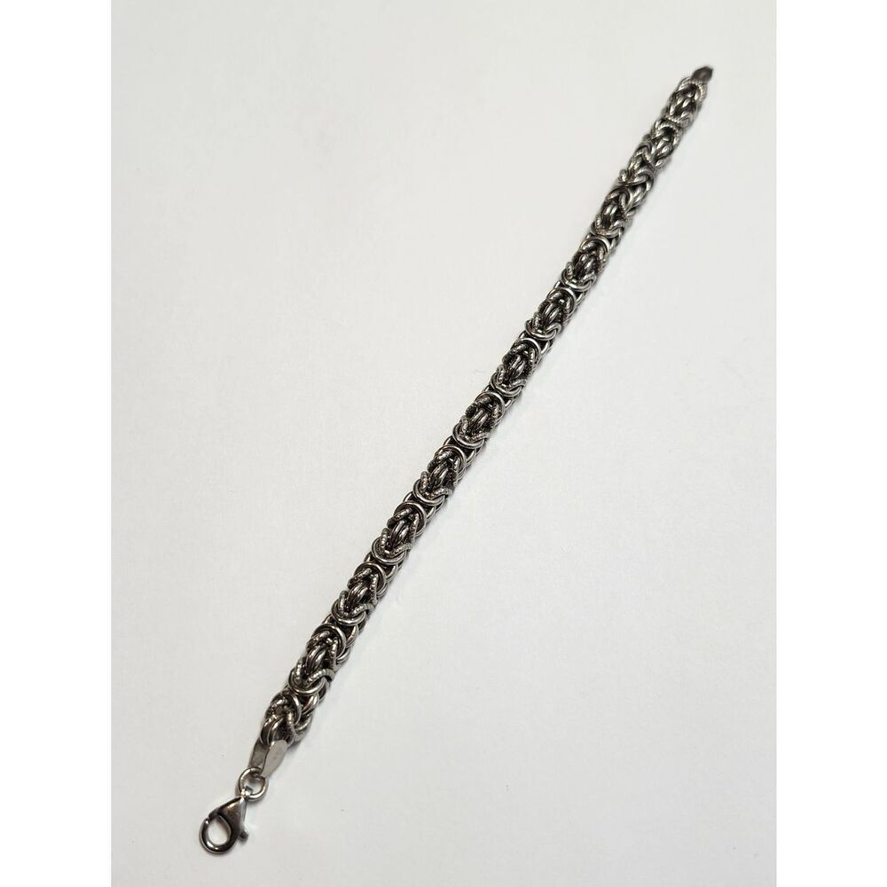 Sterling Silver Byzantine Chain Bracelet 925 6"